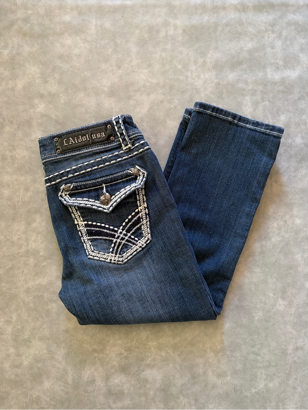 Y2K L.A. Idol low rise denim capris